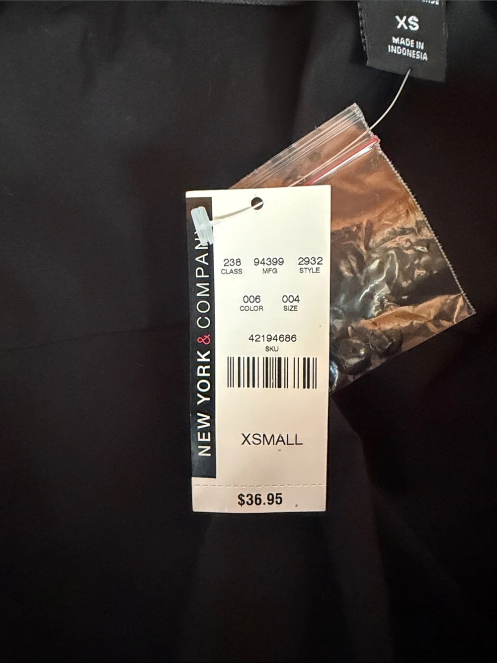 New York & Company Black Stretch Button-Up Dress Shirt - Picture 6 of 6